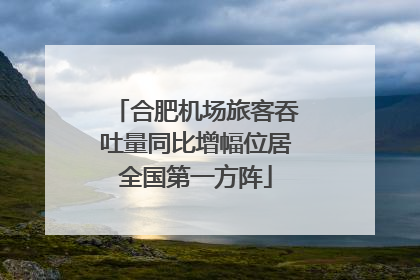 合肥机场旅客吞吐量同比增幅位居全国第一方阵